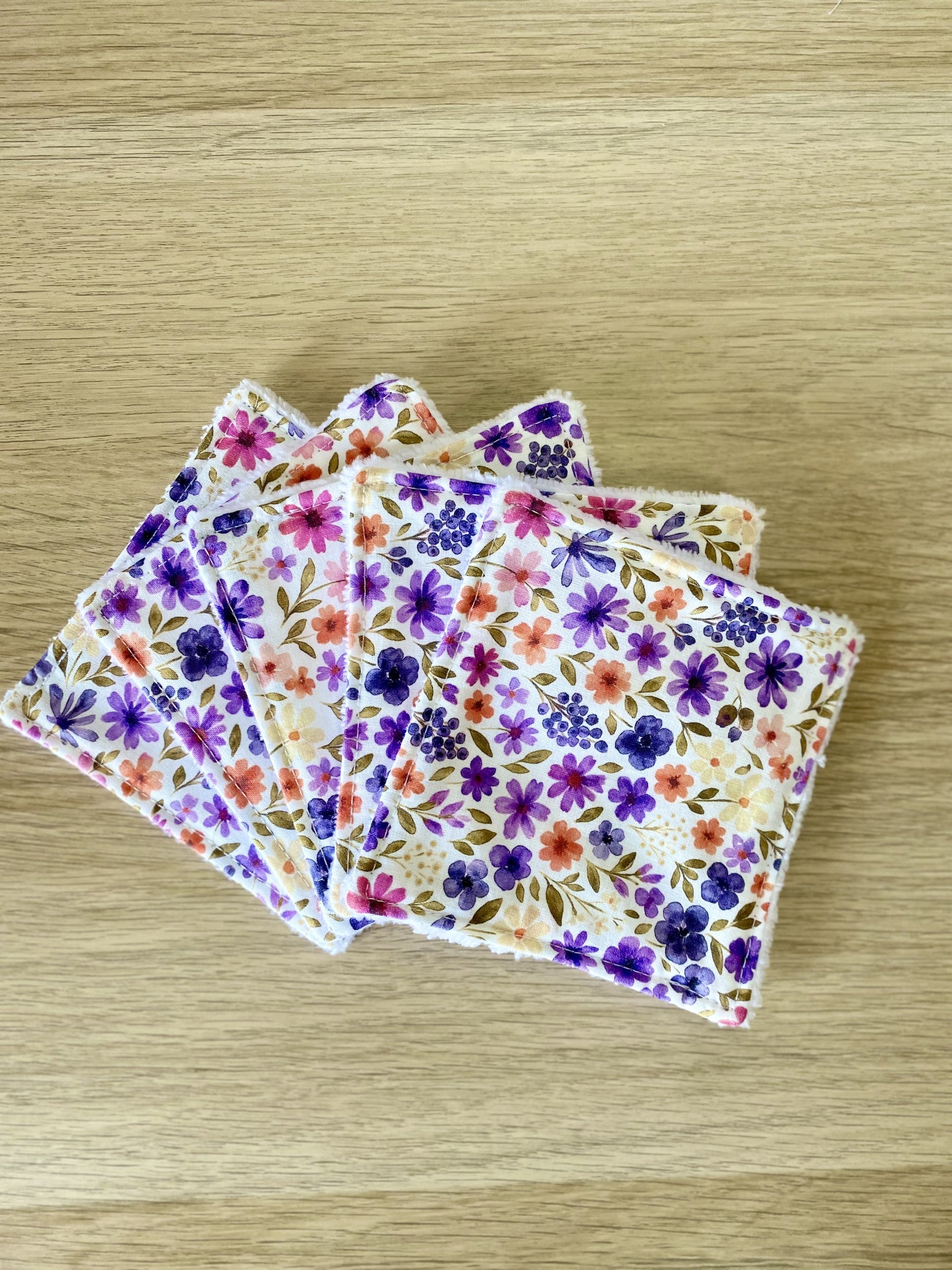 Lot de 5 Cotons Lavables Double face